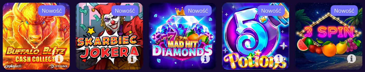 Nowe sloty w legalnym kasynie