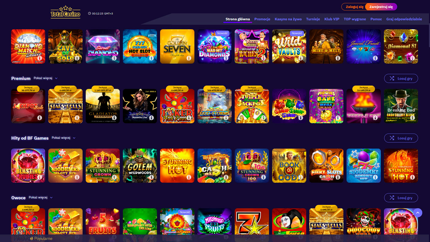 Total Casino — jedyne legalne kasyno internetowe w Polsce.